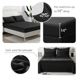 JOLLYVOGUE Twin Comforter Set, Ultra-Soft Bed in a Bag Twin Size 5 Pieces, Oeko-TEX Certified Bedding Set with Down Alternative Comforter, Sheets, Pillowcases & Shams, Black JOLLYVOGUE