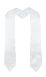 GraduatePro White Sublimation Blank Graduation Stole Sash 72 Inches Long GraduatePro