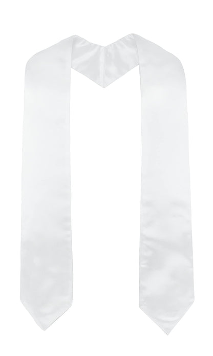 GraduatePro White Sublimation Blank Graduation Stole Sash 72 Inches Long