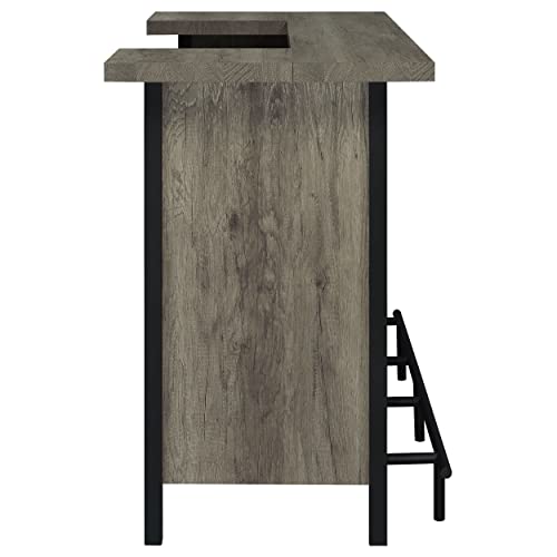 Coaster Furniture Bar Unit Grey Driftwood Black 182105 - WoodArtSupply