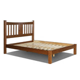 Grain Wood Furniture Shaker Solid Wood Slat Platform Bed, King Size, Walnut Grain Wood Furniture