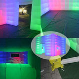 16FT Inflatable Club Night Party Tent with LED Light and Blower Adjustable to Multiple Colors Inflatable Night Club Tent for Adults SAYOK