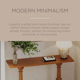 Maven Lane Arthur Traditional Rectangular Accent Console Table for Small Spaces and Front Door Entrance Hallway in Antiqued Natural Finish Maven Lane