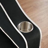 KTATK 1 Versatile Foldable Loveseat Sofa Bed in 3 Lengths,with Adjustable Back and USB Port,Modern Velvet Pull-Out Couch Bed,w/Ashtray & Swivel Phone Stand,for Living Room,Bedroom,Black KTATK