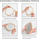 Huacan Embroidery Kits for Adults Beginner 4 Pcs Stamped Bees Honey Pattern Stitching DIY Sewing Kit 7.9 x 7.9 Inch