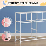 WLIVE 7 Drawer Dresser TV Stand, Entertainment Center, Media Console Table with Metal Frame and Wood Top for TV up to 46 inch, Chest of Drawers for Bedroom, Living Room, Tie-dye Purple Print WLIVE
