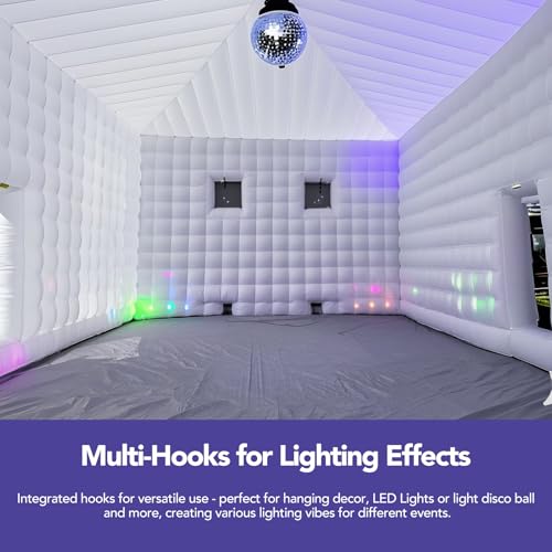 Wellcomer Giant 30x20x13' Inflatable Nightclub with Blower, Inflatable Outdoor Party Tent for Parties, Corporate Events, Festivals, and Special Gatherings - White Wellcomer