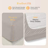 Ashton Sheets 100% Egyptian Cotton Sheets Full Size - 800 Thread Count 4 PC Deep Pocket Full Size Sheets Set, Silky Soft Cooling Sateen Weave Luxury Hotel Sheets, Fits Mattress Upto 18" - Taupe Ashton Sheets