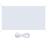 Blank Banner, Large White Thick Oxford Sublimation Banner with Hanging Rope, DIY Blank Banners for Indoor Outdoor Display, Wall Signs, Painting, and Writing, and Party Decoration(3.3x6 Ft) GCTWFYK