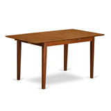 East West Furniture Picasso Dining Rectangle Wooden Table Top with Butterfly Leaf, 32x60 Inch, Saddle Brown East West Furniture