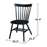 International Concepts Copenhagen Chair with Plain Legs, Black IC International Concepts