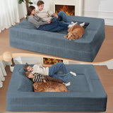 Cansunna Futon Sofa Bed with Pillow, 3-in-1 Sleeper Sofa Bed with Removable Cover, Convertible Floor Sofa Bed, No Assembly Boneless Couch for Living Room, Bedroom Cansunna