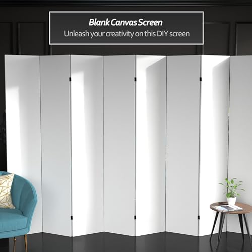 Red Lantern Do It Yourself Blank Canvas Room Divider, 7 Foot - 8 Panels Red Lantern