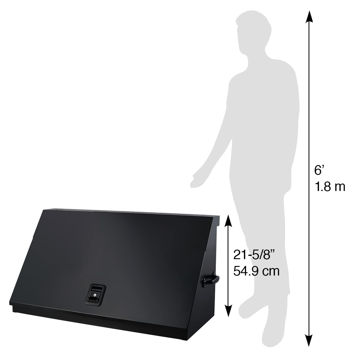 Montezuma 41" x 18" Heavy Duty Steel Triangle Toolbox (steel, flat black) Montezuma