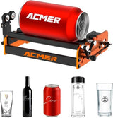 ACMER M2 Laser Rotary Roller, Laser Engraver Y-axis Rotary 360° Roller with 4-138mm Engraving Space for Engraving Cylindrical Objects, Ring, Suitable for ACMER P1, P2 and Most Laser Engrave ACMER