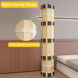 Folding Bed Frame, Natural Solid Wood Bed Frame,Japanese Platform Bed Frame Wooden Slatted Pallet Floor Bed, Roll-Up Slatted, 79" Lx39.4 W SUZEPER