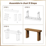 HOKYHOKY Solid Wood Entryway Table, 70-Inch Long Farmhouse Console Tables, Rectangular Behind Couch Table, Wooden Sofa Tables for Hallway, Entrance, Foyer, Living Room HOKYHOKY