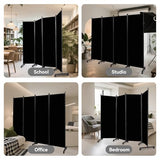 Room Divider (4 Panel) Wall Divider for Room Separation, 88 inch Wide Portable Privacy Screens W/Wheels, Metal Frame Freestanding Room Separators 5.6FT Room Partitions and Dividers YASRKML