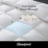 Beautyrest Goose Feather Down Fiber Comforter King Size All Season, Hotel Collection Fluffy 100% Cotton Cover Duvet Insert, Medium Warmth 106 x 90 Inch White Beautyrest