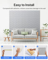 Soundproof Wall Panels Self-Adhesive Acoustic Panels Sound Absorbing Panels 12 Pack Noise Cancelling Wall Panels Brick Soundproof Adhesive Panels For Wall Decoration, Acoustic Treatment 12"×12"×0.4" Soundsbay