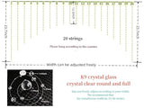 Hanbinsen 20 Strings Crystal Beaded Curtain, Arched Door String Curtain, Hanging Doorway Room Divider Suitable for Home, Coffee House, Bedroom, Restaurant. (Chamgagne) Hanbinsen