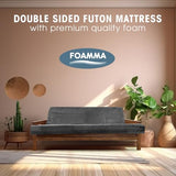 Foamma Memory Foam Futon Mattress, Double-Sided Foldout Couch Futon Mattress, 6" x 54" x 74" Full Size (Charcoal), Corduroy Fabric - Heavy Duty Sofa Bed, Thick Corded Cushion (Frame NOT Included) Foamma