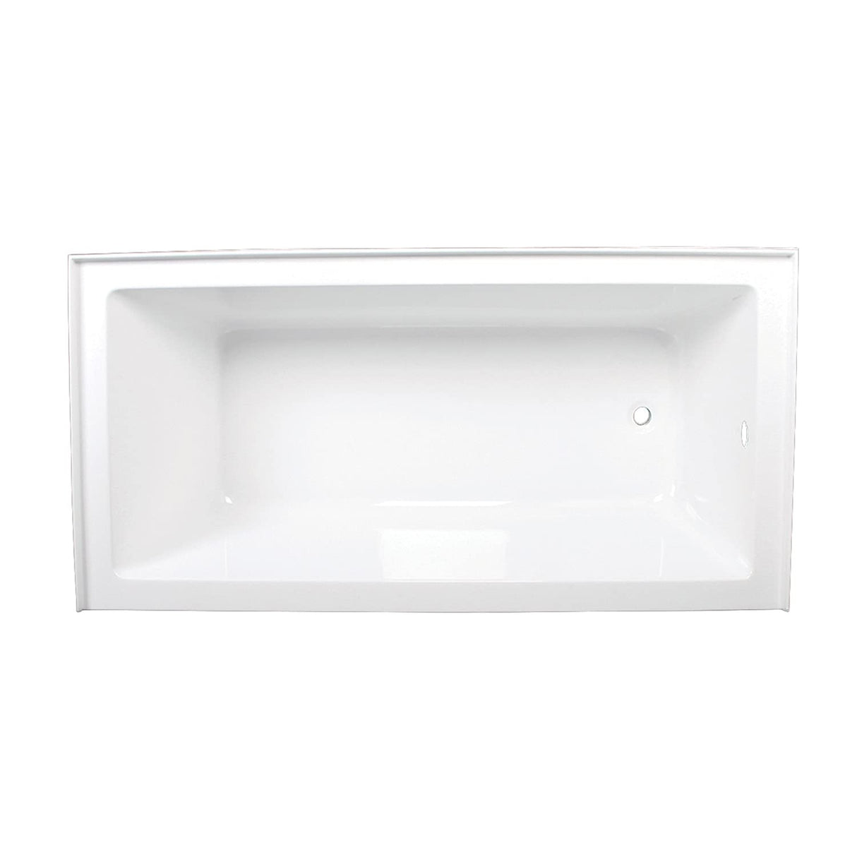 Aqua Eden VTAP663222R 66-Inch Acrylic 3-Wall Alcove Tub with Right Hand Drain, White Kingston Brass