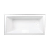 Aqua Eden VTAP663222R 66-Inch Acrylic 3-Wall Alcove Tub with Right Hand Drain, White Kingston Brass