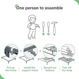 Novilla Queen Metal Platform Bed Frame with Wood Slat Support – Easy Assembly, White Finish Novilla