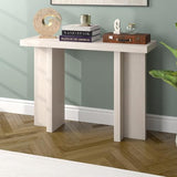 Henn&Hart 42" Wooden Rectangular Console Table Entryway Table, Sofa Table for Entryway, Living Room, Couch, Hallway, or Office, Beech White Henn&Hart