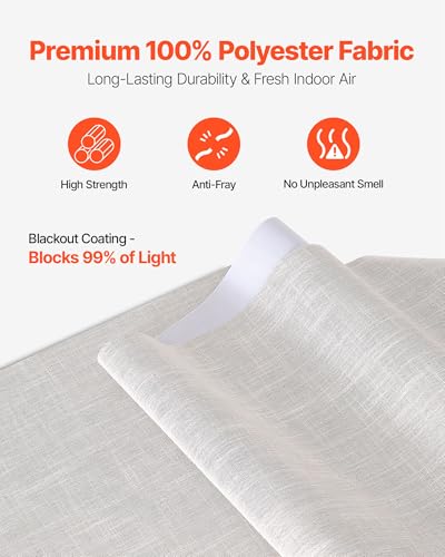 VEVOR Panel Track Blinds, Extendable Track from 45.8 in to 86 in W, Trimmable Panel Curtains Up to 96 in H, Vertical Blackout Panel Blinds for Sliding Doors, Patio Doors, Room Divider, Light Gray VEVOR