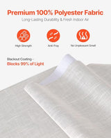 VEVOR Panel Track Blinds, Extendable Track from 45.8 in to 86 in W, Trimmable Panel Curtains Up to 96 in H, Vertical Blackout Panel Blinds for Sliding Doors, Patio Doors, Room Divider, Light Gray VEVOR