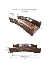 SamsGazebos Sunburst Garden Bridge 8 ft SamsGazebos
