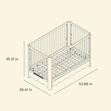 Storkcraft Casablanca Convertible Crib with Drawer and Toddler Guardrail (Driftwood) – GREENGUARD Gold Certified, Toddler Bed Conversion Kit Included, Fits Standard Crib Mattress, Crib with Storage
