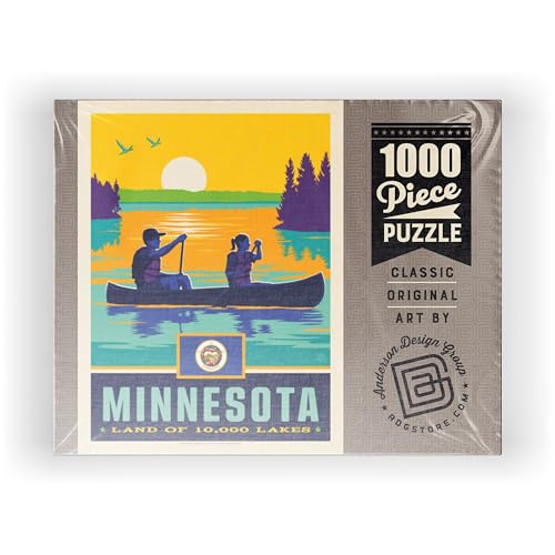 MyPuzzle Minnesota: Land of 10,000 Lakes - Premium 1000 Piece Jigsaw Puzzle for Adults