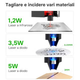 Mecpow M1 3.5W Mini Laser Engraver, No Installation Required, 3500mW Desktop Laser Engraver, Easy to Carry for Beginners at Home with Protective Lens, 100 x 100 mm Work Area Mecpow