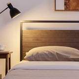 Zinus Suzanne Bamboo and Metal Platform Bed Frame, 7-Inch Low Profile, Solid Steel Construction, No Box Spring Needed, Wood Slat Support, Easy Assembly, Grey Wash, King Zinus