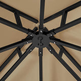 Yaheetech Gazebo for Patios 11x11 - Outdoor Powder-Coated Steel Frame Gazebo, Double Roofs Grill Gazebo BBQ Pavilion, Water-Resistant, for Lawn/Backyard/Garden/Deck, Khaki Yaheetech