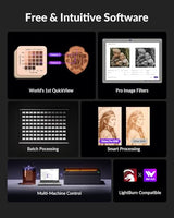 WECREAT Vision Pro 45W Laser Engraver and Cutter, with 137” Auto Conveyor Feeder & Fume Extractor, HD Camera & Auto-Lifting, Laser Cutter Cuts 1” Wood, Desktop Laser Engraver Machine for Woodworker WECREAT