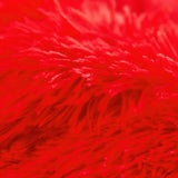 HAIHUA Plush Red Comforter Cover Queen Set, Soft Shaggy Faux Fur Red Bedding Queen Set 3 Pieces (1 Fluffy Duvet Cover + 2 Fuzzy Pillow Cases) Furry Bed Set, Zipper Closure HAIHUA