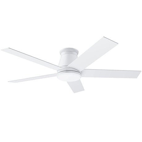 wurzee 52" Ceiling Fan with Light, White,6 Speeds DC Reversible Motor,Timing, Dimmable for Bedroom, Kitchen, Patios wurzee