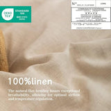 EVERLY Linen Sheets Set Twin Size,100% French Pure Linen Sheets Set,3Pieces (1Flat Sheet,1Fitted Sheet,1Pillowcase) Suitable for Hot Sleepers, Stonewash Not Dyed Deep Pocket Natural Linen Bedding Set EVERLY
