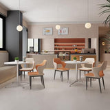 SENGLIDA Round Office Table Conference Table Small Dining Table Coffee Meeting Table for Office Boardroom Kitchen Living Room Waterproof Desktop Easy Assembly 31.5 inch SENGLIDA