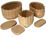 VIRC Snack Trio Basket Weaving Kit - Adult, Brown, Life-Size, Rustic, Non-Foldable VIRC