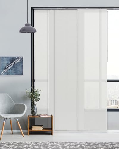 GoDear Design Adjustable Sliding Panel Track Blinds, Fits Windows, Patio Doors, Sliding Glass Doors, Room Dividers, Adjustable Track Width 45.8"- 86", Trimmable Panel Height Up to 96", Cirrus GoDear Design