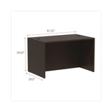 Alera Alera Valencia Series Straight Front Desk Shell, 47.25" X 29.5" X 29.63", Espresso Alera