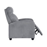 Lexicon Pushback Recliner Chair Armchair Push Back Recliner, Corduroy Chair with Solid Wood Frame and Metal Seat Base, Single Sofa Accent Chair for Living Room/Office/Apartment, Dark Grey Lexicon