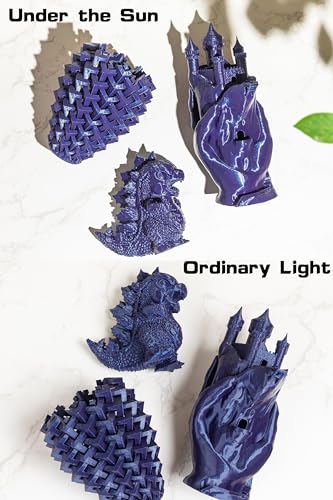 FF SUNSENKJ PLA Filament 1.75mm Color Change 3D Printer Filament, Chameleon Shiny Sparkle Glitter by Different Light and Angle, PLA 3D Printing Filament 1kg (2.2lbs) Spool (Chameleon_Nebula Purple) FF SUNSENKJ