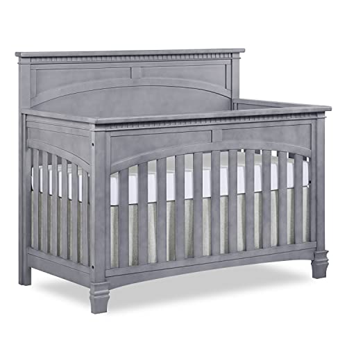 Evolur Santa Fe 5-in-1 Convertible Crib, Storm Grey - WoodArtSupply