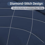 FUANNA 7 Pieces Full Size Comforter Sets, All Season Bedding Sets Full Size, Luxury Soft Bed in a Bag with Comforter, Flat Sheet, Fitted Sheet, Pillowcases & Pillow Shams, Navy Blue FUANNA